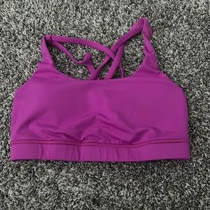 Lululemon magenta energy bra- size 6